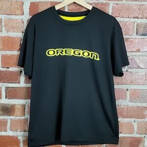 Oregon Ducks x From Waste to Wear black athletic short‎ sleeve t-shirt L